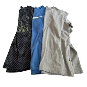 Nike Under Armour Boys Athletic T-Shirt Bundle - Size Large